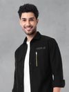 Black Solid Urban Shirt for Men