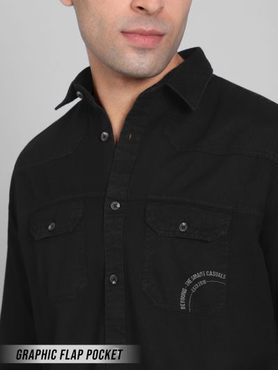 Black Sulphur Twill Shirt for Men Black Sulphur Twill Shirt for Men