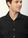 Black Terry Textured Shirt