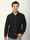 Black Terry Textured Shirt