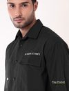 Black Textured Shirt for Men