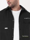 Black Textured Shirt for Men