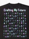 Black Typography Printed Oversized T-Shirt
