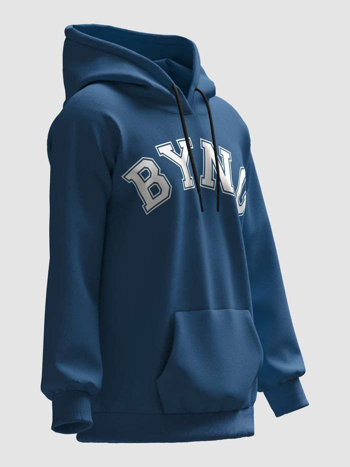 Buy Men s Blue BYNG Printed Hoodie Online at Beyoung
