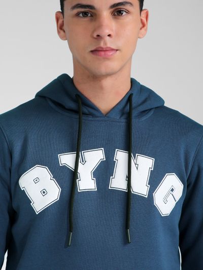 Blue BYNG Printed Hoodie Blue BYNG Printed Hoodie