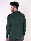 Bottle Green Corduroy Shacket for Men