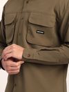 Brown Baggy Pocketed Shirt