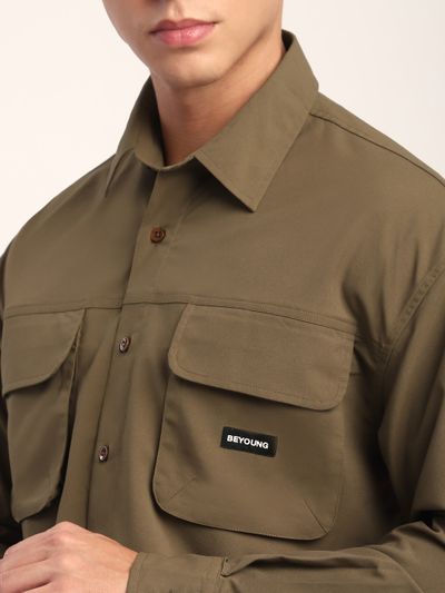 Brown Baggy Pocketed Shirt Brown Baggy Pocketed Shirt