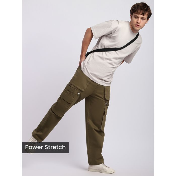 Buy Men's Brown Belt Loop Cargo Pants Online at Beyoung