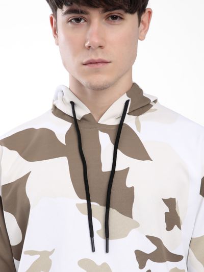 Brown Camo Printed Hoodie Brown Camo Printed Hoodie