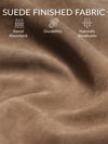 Brown Plain Suede Urban Shirt for Men