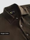 Brown Solid Multipocket Shacket