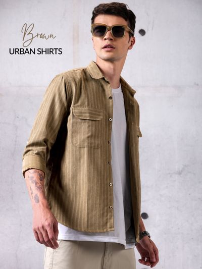 Sruma Shirt Shirts Blouse Downtown Brown