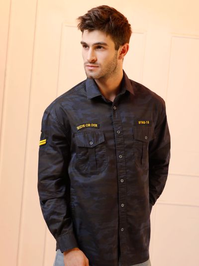 Camouflage Blue Shirt for Men