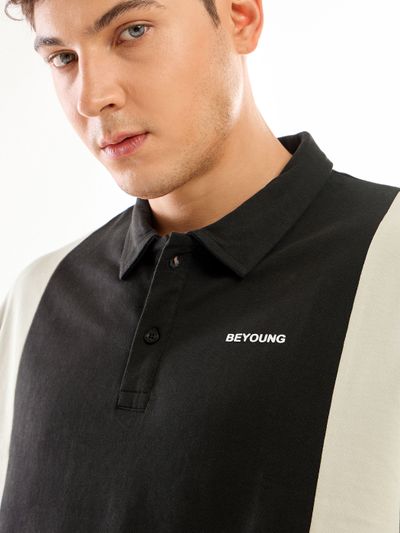 Cream Cut And Sew Polo T-shirt