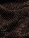 Dark Brown Abstract Structured Corduroy Shirt