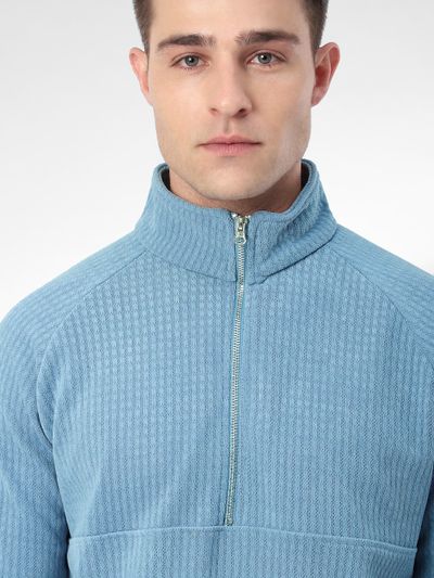 Dove Blue Zipper Sweatshirt Dove Blue Zipper Sweatshirt