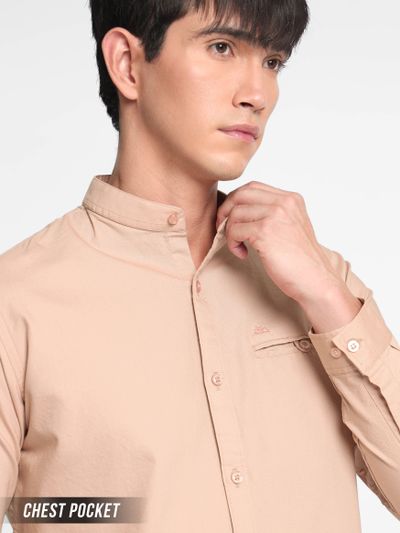 Fine Peach Oxford Shirt for Men Fine Peach Oxford Shirt for Men