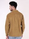 Golden Brown Corduroy Shacket for Men