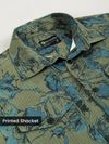 Green Abstract Print shacket