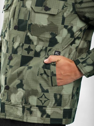 Green Box Textured Jacket