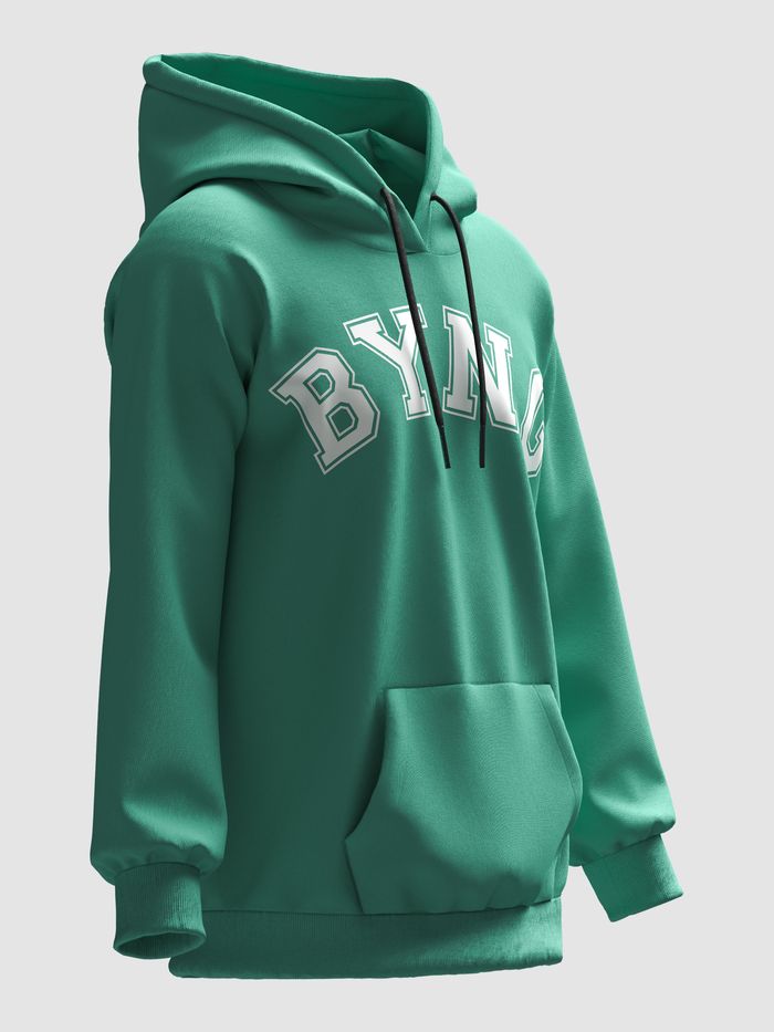 Green BYNG Printed Hoodie