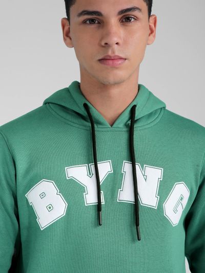 Green BYNG Printed Hoodie Green BYNG Printed Hoodie