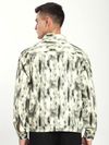 Grey Dye Effect Printed Shacket