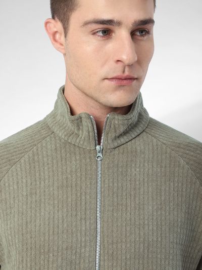 Khaki Zipper Sweatshirt Khaki Zipper Sweatshirt