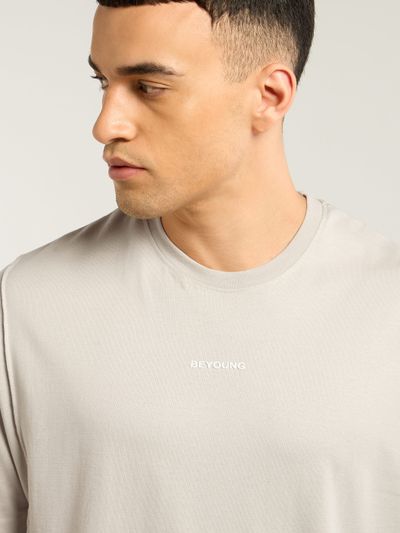 Light Beige Pintuck Oversized T-shirt Light Beige Pintuck Oversized T-shirt