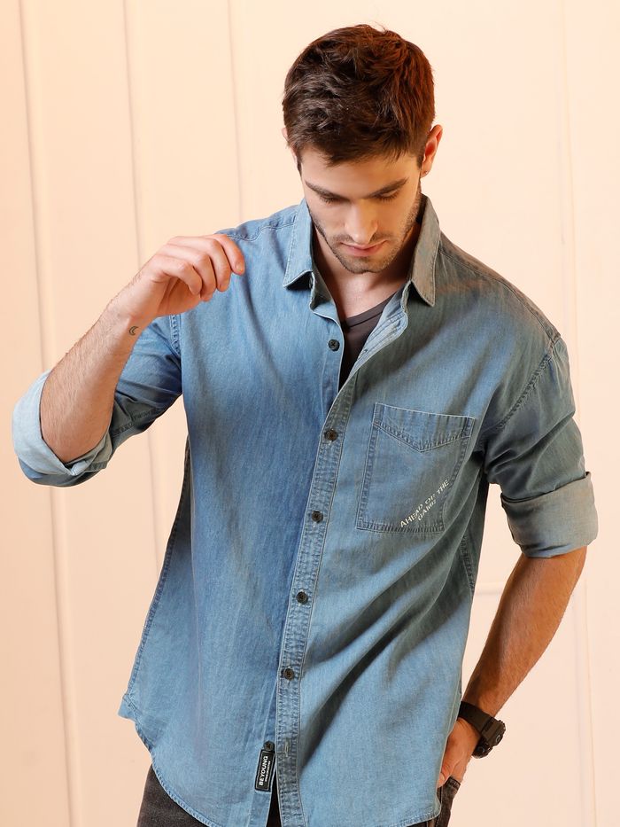 Denim shirt on sale men online
