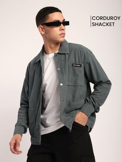 Light Grey Corduroy Shacket Light Grey Corduroy Shacket