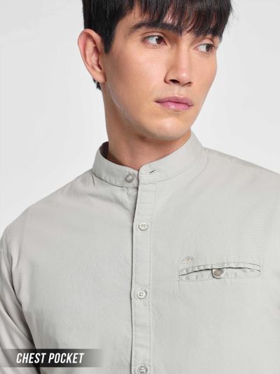 Light Grey Oxford Shirt for Men