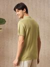 Light Mustard Yellow Knitted Shirt For Men