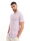 Lilac Knitted Shirt For Men