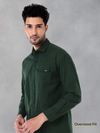 Lush Green Oversized Shacket for Men