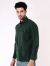 Lush Green Oversized Shacket for Men