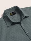 Mid Grey Jacquard Round Textured Shirt