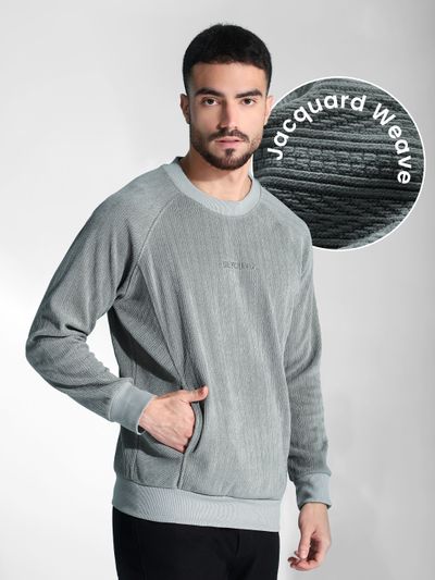 Mist Grey Cut and Sew Sweatshirt buy mens sweatshirts online at a affordable price,