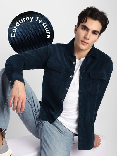 Buy men's casual corduroy shirts online at
                      beyoung, 