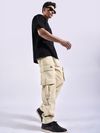 Off White Zip Pocket 3D Cargo Pants