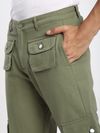 Olive Patch Pocket Cargo Pants