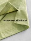 Pale Green Textured Oversized T-shirt