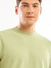 Pale Green Textured Oversized T-shirt
