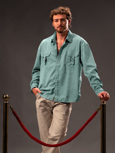 Persian Green D-Buckle Cargo Shirt Persian Green D-Buckle Cargo Shirt