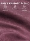 Plum Wine Plain Suede Urban Shirt for Men