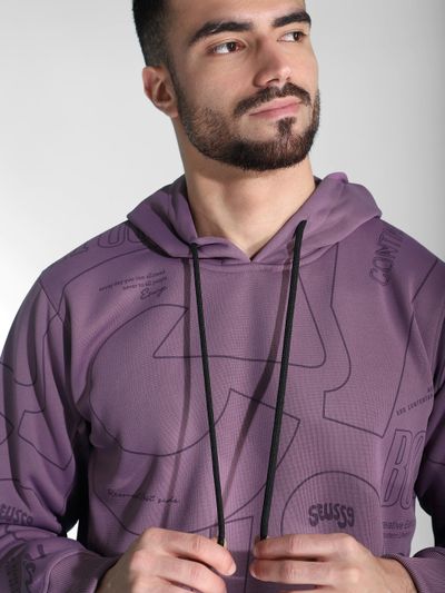 Purple After Life Comic Printed Hoodie Purple After Life Comic Printed Hoodie