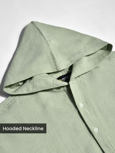Sage Green Hooded Shirt