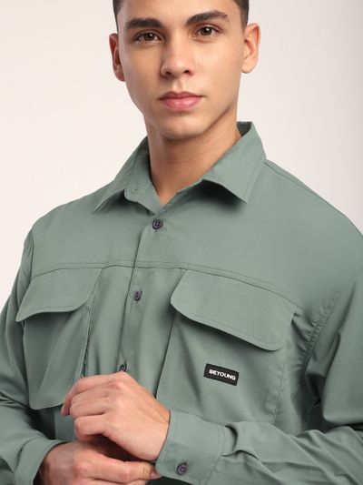 Space Grey Baggy Pocketed Shirt Space Grey Baggy Pocketed Shirt