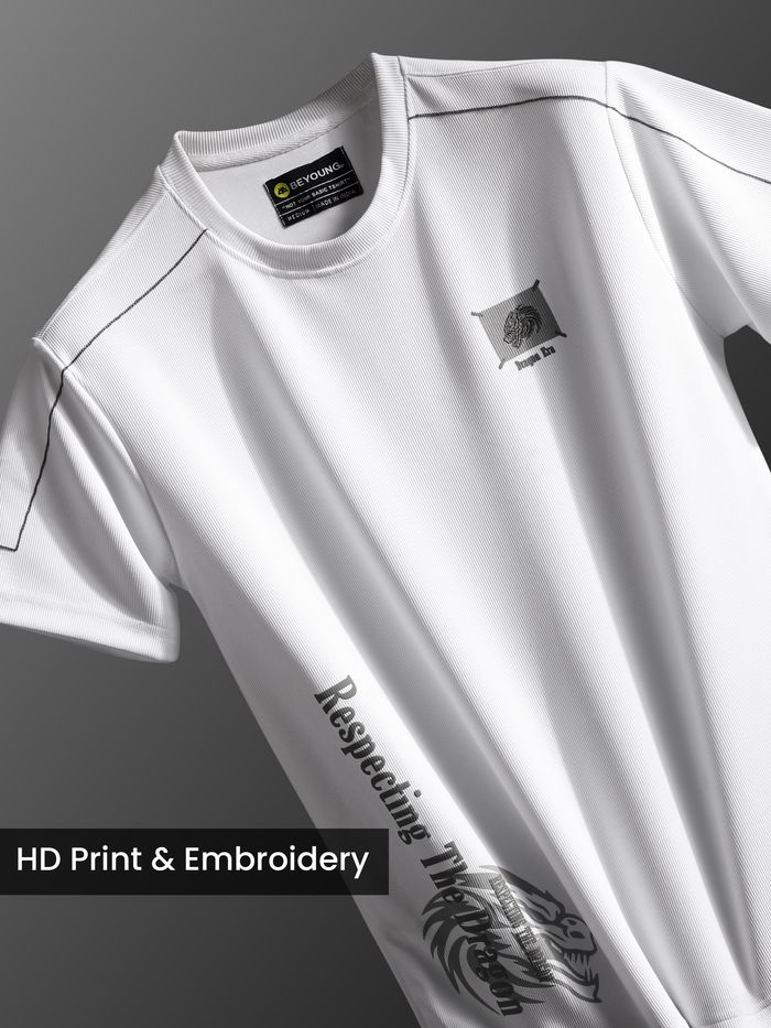 White Dragon Era HD Print Oversized T-Shirt